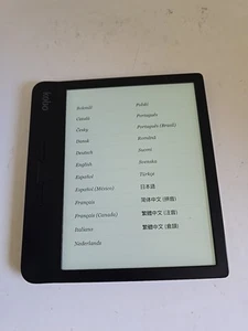 Rakuten Kobo Libra H2O 8GB Wifi N873. Black 7" eReader - (DK451) - Afbeelding 1 van 8