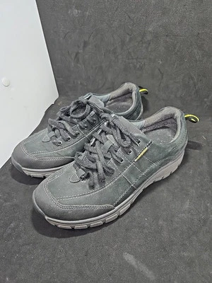 Zapatos Clarks Wave Walk para mujer talla 7,5 negros/grises de cuero gamuza impermeables Foto 1 de 4