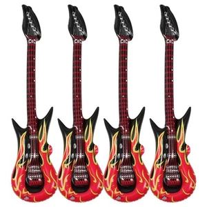 4 Pcs Inflatable Guitar Instruments for Parties Pool Party Child Blow up Toy - Picture 1 of 12
