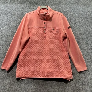 LL Bean Stepppullover Sweatshirt Mockneck Tunika Damen XL rosa bequem - Bild 1 von 15