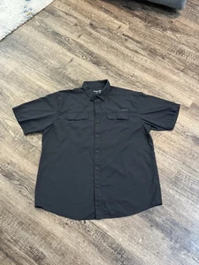 Ariat Tek Shirt Mens XL Black Short Sleeve Button Up Western Performance Outdoor - Picture 1 of 7