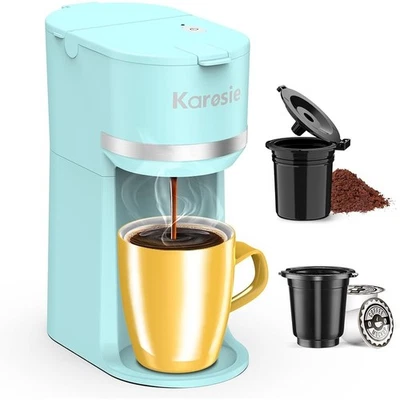 Single Serve Coffee Maker K Pod Ground Coffee Fast Brew Self Cleaning Portable - Image 1 of 4