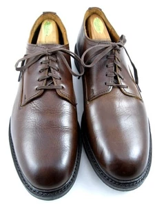 Allen Edmonds "TREVOR" Derby Plain-Toe 10.5 D BROWN Made in USA (622N) - Picture 1 of 11