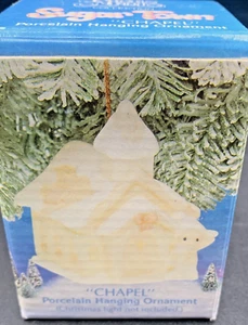 1993 Precious Moments Sugar Town Chapel Porcelain Ornament #530484 - Picture 1 of 3