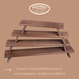 WEIGLA - Schwibbogenbank aus dem Erzgebirge I BRAUN I Fensterbank Innen Holz - Picture 1 of 19