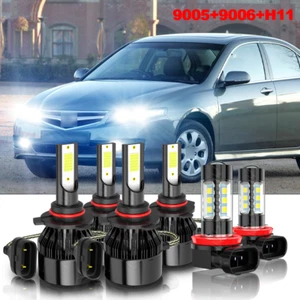 For Honda Accord 2006-2009 2010 2011 2012 LED Headlight High/Low Fog Light Bulbs - Picture 1 of 12
