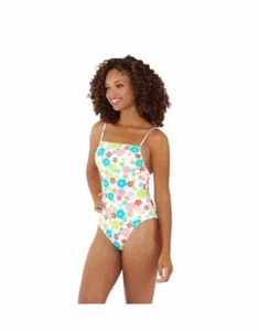 Junior's Ninety-Nine Daisy Floral Shirred One-Piece Swimsuit Size Small - Picture 1 of 9