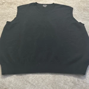 100% Cashmere Black Mens Sweater Vest - Picture 1 of 3