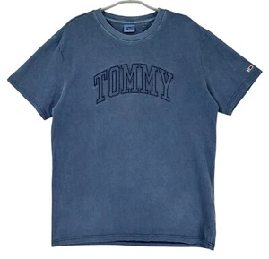 Tommy Hilfiger Col Rond Bleu T-Shirt Taille L - Foto 1 di 5