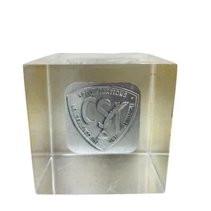 CSI Construction Specifications Institute 1973 Paperweight 25th Anniversary 70s - Picture 1 of 6