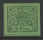 ITALIAN STATES-ROMAN STATES, USED, #12a, CREASE & TEAR @B, THINS, GREAT COLOR