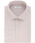 Chemise habillée homme à carreaux Calvin Klein 175 $ coupe régulière blanc gris 15 34/35 M
