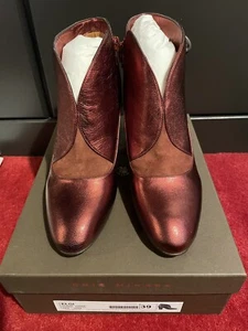 NIB Chie Mihara ‘Elgi’ Copper Leather & Suede Zipped Ankle Boots UK 6/39 €258 - Picture 1 of 8