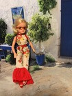 Vintage Pedigree Sindy Doll Blonde 2GEN1077 033055X in Red Flares #225 Jumpsuit