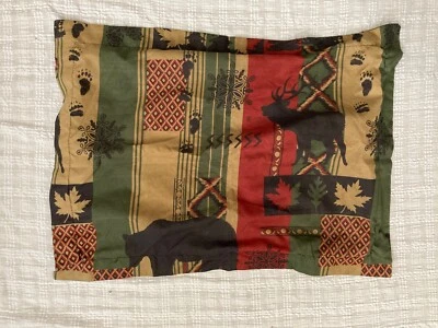 1 Beatrice Home Standard Rustic Outdoors Moose Bear Log Cabin Lodge Sham - Image 1 of 4