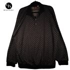 Vintage 90S Men's 2Xl Black Argyle Diamond Polo Jumper Cotton Button Regular Fit