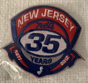 NEW JERSEY NETS PATCH SGA FINAL HOME GAME NJ 35 SEASONS 1977-2012 NBA BASKETBALL - Picture 1 of 2