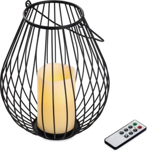 Metall Kerzenhalter LED Wachskerze Set Fernbedienung dimmbar Timer Flacker Effek - Bild 1 von 1