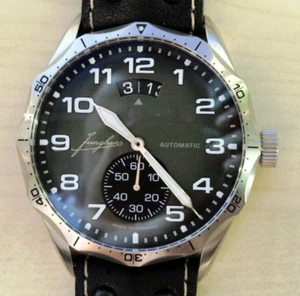 JUNGHANS Herren Uhr Meister Pilot Green Dial Ref. 27/4495.00 NEU FULL SET - Picture 1 of 9