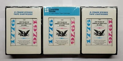 200 Years of American Heritage in Song 1776 - 1976 8 Track Lot 3 Tapes SEALED - Image 1 of 3