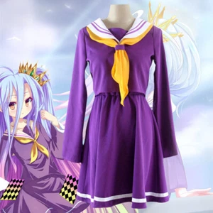 Girls No Game No Life Shiro Cosplay Costume Sailor Uniform Dress Party Outfits * - Picture 1 of 12