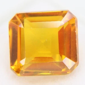 7.95 Ct Emerald Cut Loose Gemstones Natural Imperial Topaz Yellow - Picture 1 of 4