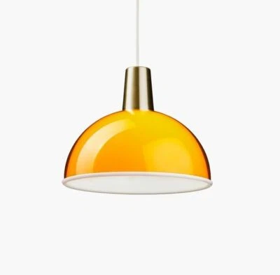 LÁMPARA COLGANTE FINLANDESA MODERNA MEDIADOS DE SIGLO YKI NUMMI "KUPLAT" 270CM NARANJA NUEVA Foto 1 de 4