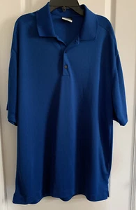 Nike Golf Fit Dry Polo Shirt Mens Size Large Blue ShortSleeve Polyester - Picture 1 of 9