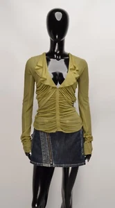 Rare Gucci Tom Ford Era S/S 2003 100% Silk Sheer Mesh Fairy Blouse Size 42 - Picture 1 of 12