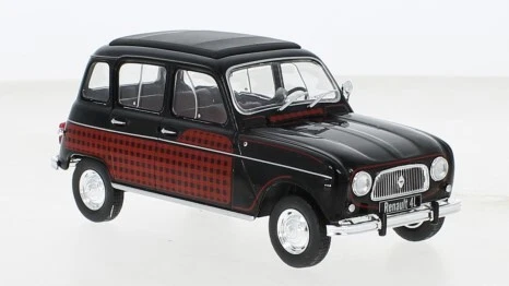 RENAULT 4L PARISIENNE 1954 BLACK/DECORATED 1 24 Whitebox Auto Stradali Modellino