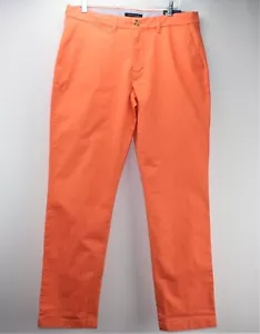 Tommy Hilfiger Sz 33X34 THFlex Orange Flat Front Chino Dress Pants ***NEW*** - Picture 1 of 8
