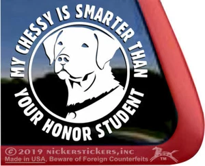 My Chessy is Smarter Than Your Honor Student | Chesapeake Bay Retriever Decal - Picture 1 of 3