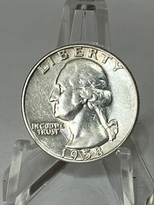 1958 D Quarter 90% Silver NICE CIRCULATED COIN EXACT COIN SHOWN # PJ11 - Picture 1 of 2