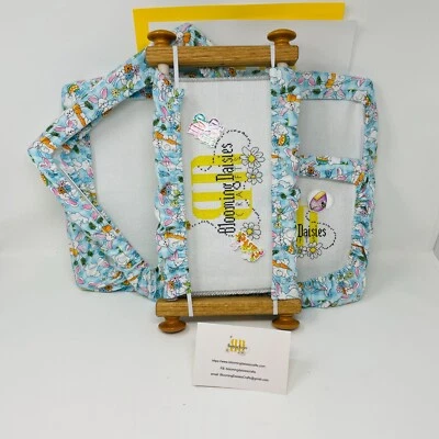 Blue Gingham w/Easter Bunny Grime Guards - Q-Snap Frame-Cross Stitch - Image 1 of 4