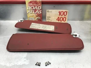1979 - 1989 Dodge Truck Red Sun Visors 80 81 82 83 84 85 86 87 Ram Mopar Manual - Picture 1 of 17