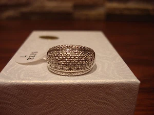 MACY'S STERLINGSILBER 1/4 KARAT TW ROSENSCHLIFF KUPPEL MCR7640 DIAMANT RINGGRÖSSE 8 - Bild 1 von 9