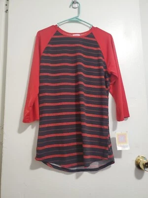 Randy LuLaRoe a rayas negras y rojas para mujer M Foto 1 de 4