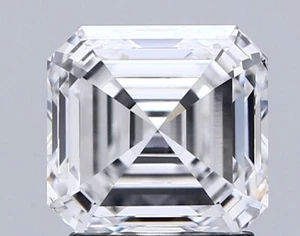 2 CT Asscher Cut Lab Grown Diamond For Engagement Ring - Picture 1 of 4