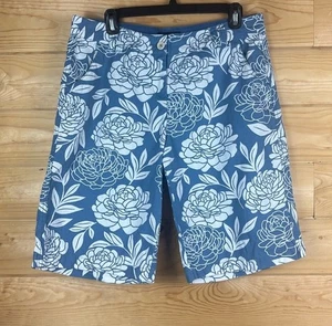 Boden Damen-Bermudashorts blau Blumenmuster Größe 14 - Bild 1 von 4