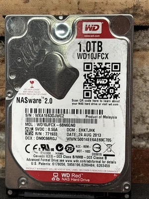 Western Digital WD10JFCX-68N6GNO Red 1TB 2.5” SATA HDD 5400RPM - Image 1 of 4