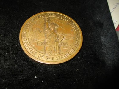 Medallic Art Bronze Medal 1965 Statue Of Liberty Centennial A40 LK - Image 1 of 2