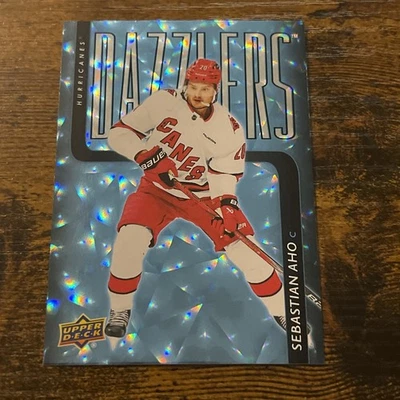 2025-26 Upper Deck Series 1 Sebastian Aho Blue Dazzlers #DZ-28 - Image 1 of 2