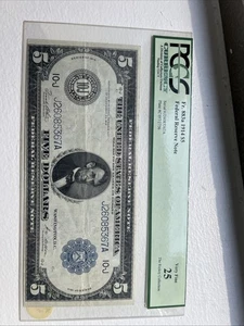 1914 $5 Kansas City Federal Reserve Note Rickey Collection - Picture 1 of 3