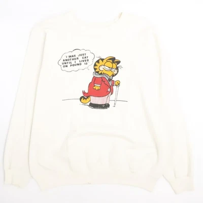 Vintage Garfield Crewneck Sweatshirt Size Large 80s - Image 1 of 4
