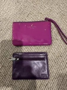 2 portamonete Kate Spade/Hobo in pelle viola - Foto 1 di 9