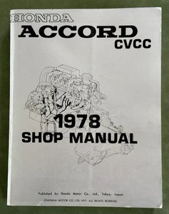 Honda Accord CVCC 1978 OEM Factory Shop Manual Service Repair Maintenance - Picture 1 of 14