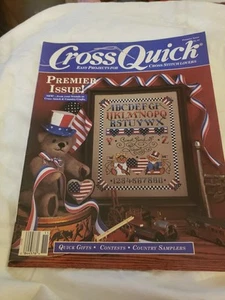 Cross Quick Premier Issue Patriotic Cover Cross Stitch Patterns Aug/Sept 1988 - Picture 1 of 3