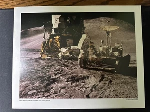 Foto d'epoca NASA 11x14 a colori 71-HC-1151 Apollo 15 equipaggio rover lunare - Foto 1 di 6