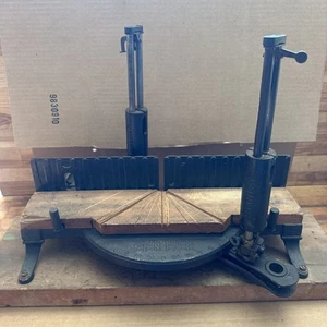Early Antique Stanley Miter Saw Box Cast Iron Patent 3-15-04 Made In USA - Picture 1 of 19