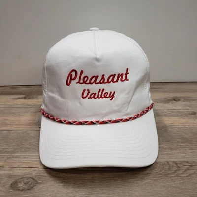 Pleasant Valley Hat Cap Snap Back White Red Rope Embroidered Mens Imperial - Image 1 of 4
